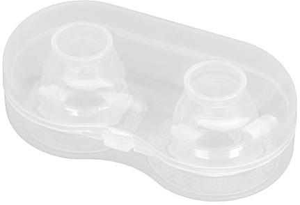 Saluaqui Silikonnippelkorrektor 2 -pcs Zum Stillen - Sanfte Nippelsauger für Umgekehrte und Flache Brustwarzen, Transparentes Weiches Material für Komfort
