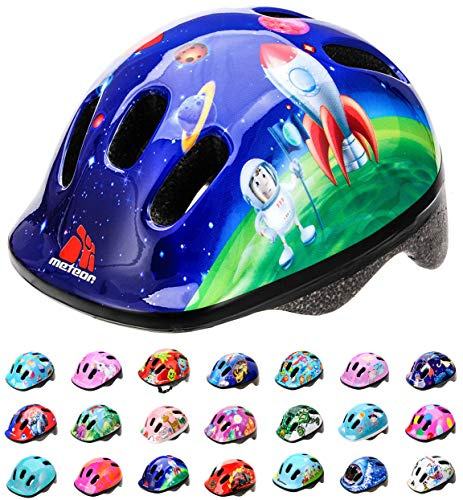 meteor Kinder fahrradhelm ab 1 Jahr – sicherer & stoßdämpfender Kinderhelm mit verstellbarem Headlock - waschbarem Fahrrad Helm Innenfutter – optimaler Schutz & leichtes Design für Baby-Abenteurer