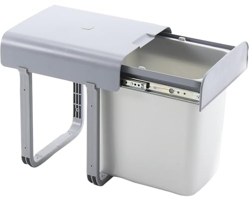 EKOTECH Einbau-Abfallsammler Aladin 40 1 x 16 Liter Kunststoff Grau