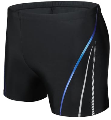 AMZSPORT Badehose Herren Kurz Schwimmhose Eng Wassersport Badeshorts