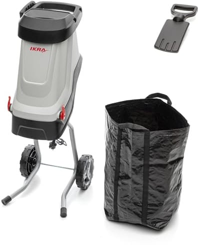 IKRA Elektro Gartenhäcksler Messerhäcksler IMH 2800, inkl. Fangsack 45l, 2800W, langlebige Wendemesser