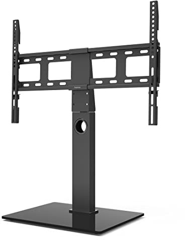 Hama TV Ständer, Standfuß f. Fernseher 32“-65“, bis 40 kg, höhenverstellbar | Fernsehständer schwarz, schwenkbar, VESA kompatibel, stabiler TV Fernsehfuß