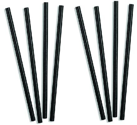PARENCE - Set mit 25 Strohhalmen aus schwarzem Karton - Eleganz und Respekt für die Umwelt - recycelbar, Noir