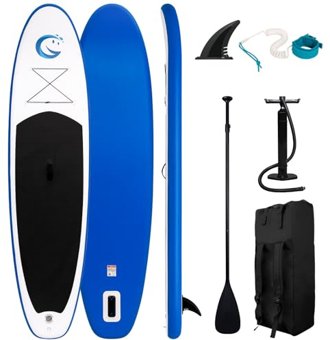 FunWater 10'6–11'6 SUP Board, aufblasbares Stand-Up Paddle Board für alle Könnensstufen, ideal für Einsteiger & Familien, mit Anti-Rutsch Eva-Deck, Paddel, Pumpe & komplettem Zubehör