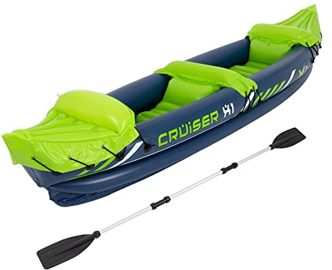 ECD Germany Schlauchboot Cruiser 2.0 / Cruiser 3.0 / Aufblasbarer Kajak Cruiser X1, für 2 Personen, Paddelboot Ruderboot Angelboot Freizeitboot Aufblasboot Boot, Luftkajak Kanu, Diverse Modelle