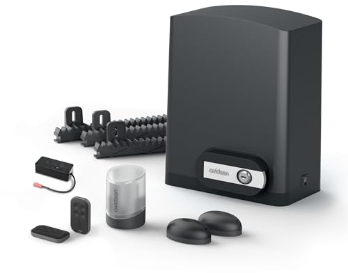 Avidsen WLAN Schiebetorantrieb, 8 m/500 kg, App, 4 m Zahnstange | App‑Steuerung, kompatibel mit Alexa und Google Assistant, 2 Stück Handsender mit 80 m Reichweite, 4‑m‑Nylon‑Zahnstange, IP44