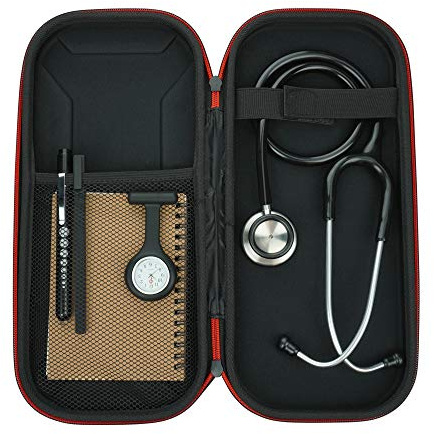 Stethoskop-Bundle-Kit | inklusive Doppelkopf-Stethoskop, Taschenlampe, Hartschalenstethoskop-Etui, Stift und A6-Notizblock | Für Krankenschwestern, Medizinstudenten