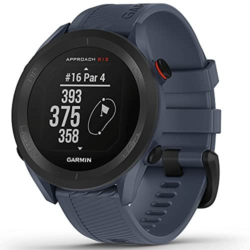 Garmin Approach S12 - GPS-Golfuhr mit Schlagweitenmessung & Distanzangaben zum Grün/Hindernissen auf 42.000 Golfplätzen. 1,3“ Display mit einfacher Bedienung & bis zu 30 h Akkulaufzeit im Golf-Modus.