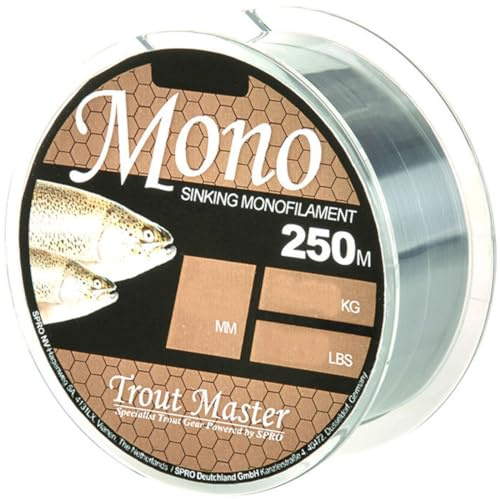 Trout Master monofile Angelschnur zum Forellenangeln Mono Schnur - 200m Monoschnur