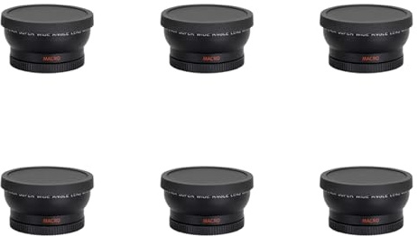 Bdfhjln 6 x Weitwinkel-Konverter 0,45 x 58 mm mit Makro-Macro für Rebel T6S, T6I, Sl1, T5, T5I, T4I, T3I, T1I, T2I, Xsi, XS, Xd, 60D, 60Da, 7D, 5D, 1D, 750111386