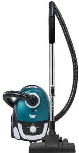 Bestron Staubsauger mit Beutel, Bodenstaubsauger inkl. 3 Staubsaugerbeutel, 94cm Teleskopstange & umschaltbarer Bodendüse, 7.5m Aktionsradius, auswaschbarer HEPA12 & Mikrofilter, Farbe: Blau/Schwarz