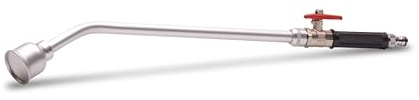 GRS 600 Profi Gießstab Metall | Aluminium Gießrohr | ALU-Brausekopf | Messingkugelhahn | Gartenbrause | Silber
