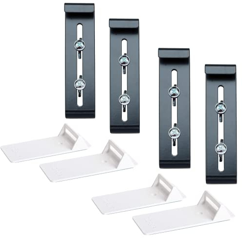 Plastia FixPot der unsichtbare Blumenkastenhalter für jedes Fenster mit Fensterbank- Blumenkasten Halterung 4 er Set mit Adapter Anthrazit - Befestigung ohne Bohren
