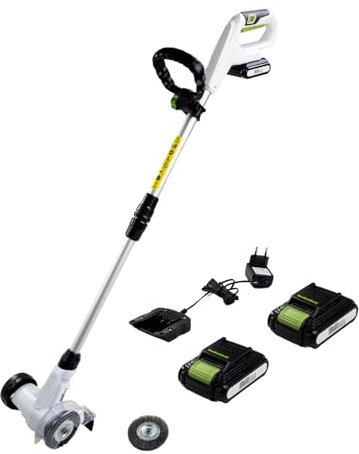TRUTZHOLM Akku Fugenreiniger 20V inkl. 2x Akku 2.0Ah wechselbare Fugenbürsten Teleskopstiel