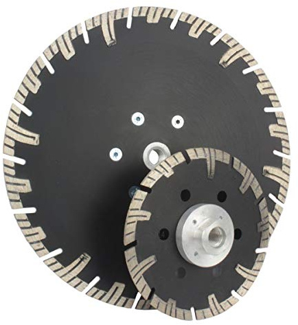 Weischer® - Diamanttrennscheibe 125 mm mit Flansch M14 Turbo | Turbo Diamantscheibe Trennscheibe segmentiert | für Beton, Pflaster, Stein, Ziegel, Fliese