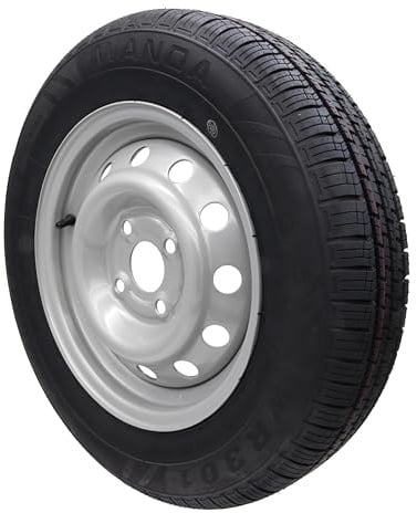 Komplettrad 145/80R13 79N 4x100, PKW Anhänger Rad Felge 4Jx13 Reifen 145 80 R 13 Anhängerrad