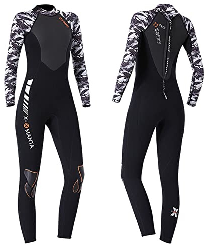 SK Studio Damen Neoprenanzug 3 mm Ganzkörper Tauchanzug Lange Ärmel Nassanzüge Neopren für Tauchen Surfen Schnorcheln