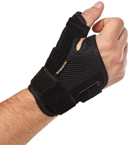 BraceUP Daumenschiene, Stützung, Bandage mit Schienen für Arthritis, Karpaltunnel und Verstauchungen