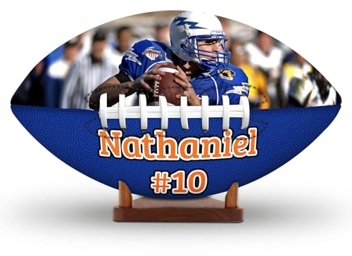 XSTZR American Football – Personalisierbarer Football mit Text, Logo oder Foto Fans – Mini, Junior, Offizielle Größen – Für Trainer, Spieler, Papa oder als Trophäe