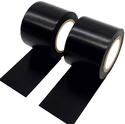 ALBOYI Isolierband 2 Rollen, 50 mm x 15 m Elektro-Isolierband Selbstklebendes, PVC Klebeband Wasserdichtfür für Isolieren, Reparieren, Bündeln von Kabeln, Schwer Entflammbar, Schwarz
