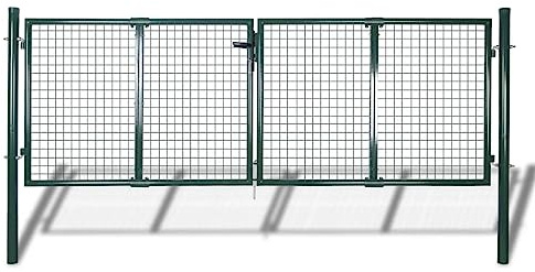 Refined Gartentor Doppeltor Zauntür Tor Garten Zaun Pforte Gartentor für Maschendrahtzaun 289x75 cm / 306x125 cm