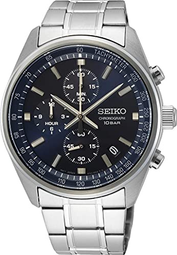 Seiko Analoge japanische Quarzuhr für Herren mit Edelstahlarmband SSB379P1
