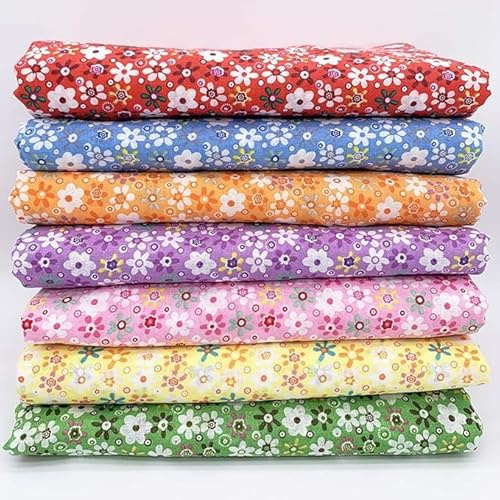 7 Teiliges Stoffreste Zum Basteln – (50x50 cm) 100% Baumwolle für Patchwork, Quilting, Nähen & DIY​, Puppenkleidung, Home Decor, Taschen & kreative Bastelprojekte(Mixclo)