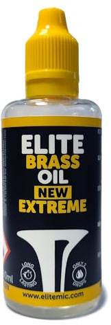 Elite Brass Oil New Extreme 60ml - Schmieröl für Kolben und Rotoren von Blechblasinstrumenten - Trompete, Kornett, Posaune, Flügelhorn, Horn, Basstuba, Tuba, etc.