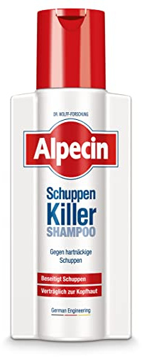 Alpecin Schuppen-Killer Shampoo, 2 x 250 ml - für Männer - Anti-Dandruff-Shampoo - Killt Schuppen und beugt vor, geeignet bei fettiger Kopfhaut - Schonend zur Kopfhaut für Herren
