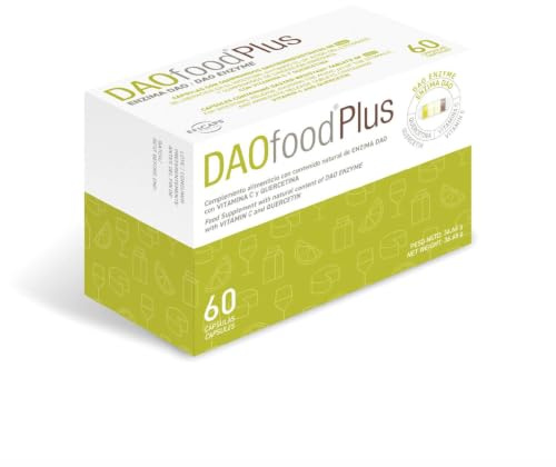 DR Healthcare - DAOfood Plus - DAO-Enzym - Quercetin und Vitamin C - Trägt zum Gleichgewicht der Nahrungsmittelhistamin bei - 60 Kapseln mit magensaftresistenten DAO-Mini-Tabletten