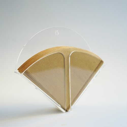 Yeaco Magnetischer Kaffeefilterhalter aus transparentem Acryl - Wandmontage mit Loch - Aufbewahrungsbehälter für 80 Kaffeepapiere