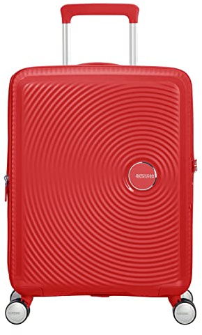 American Tourister Soundbox - Spinner S Erweiterbar Handgepäck, 55 cm, 35.5/41 L, Rot (Coral Red)