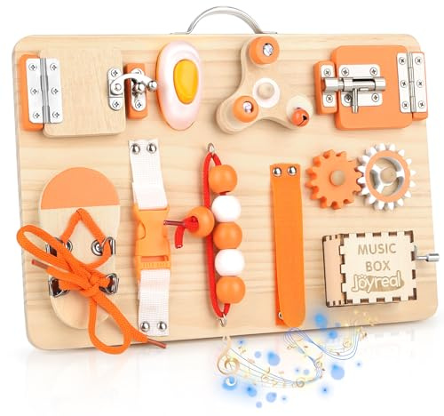 Joyreal Motorikbrett Activity Board Montessori Spielzeug Busy Board Montessori Brett Motorikspielzeug Sensorik Spielzeug