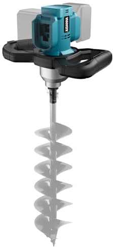 Professional Akku-Erdbohrer für Makita 18V Akku, Erdlochbohrer Pfahlbohrer mit Bürstenloser Motor für Gartenbau/Pfahlsetzung, Kompatibel mit 20 mm gemahlenen Bohrerbits, Eisbohrbits, ohne Akku
