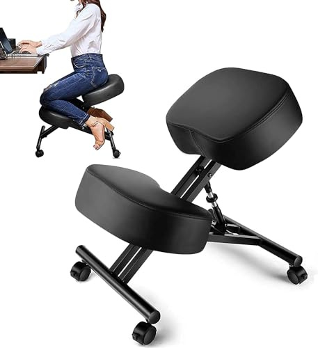 Himimi® Ergonomischer Kniestuhl Verstellbarer Kniehocker Haltungskorrekturstuhl Orthopädischer Kniestuhl für Zuhause und Büro