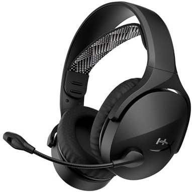 HyperX Cloud Jet – Dual Wireless Gaming Headset, 2.4GHz & Bluetooth, PC, Mac, PS5, PS4, Mobile, 40mm Treiber, 25 Stunden Akkulaufzeit, Swivel-to-Mute Mikrofon, Leichtes Design, Schwarz