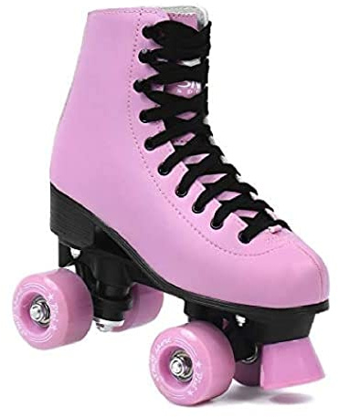 SMJ sport Damen Klassische Retro Rollschuhe | ABEC7 Kugellager | Rosa Mädchen Classic Roller Skates Inliner Inlineskates | Gr. 35, 36, 37, 38, 39, 40, 41