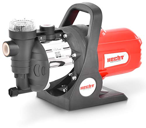 HECHT Kreiselpumpe Wasserpumpe 1100 W 4,5 bar 4600 l/h | 230 V, mit Filter, fördert Wasser in Haus und Garten aus Brunnen oder Zisterne, Gartenpumpe