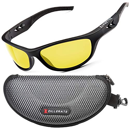 Sonnenbrille Herren Polarisiert Sport Brille - Sportbrille für Men & Damen zum Fahren Radfahren Golf Angeln Laufen Segeln Skifahren, UV400-Schutz, Leichter, langlebiger TR90-Rahmen, Hartschalen-Etui