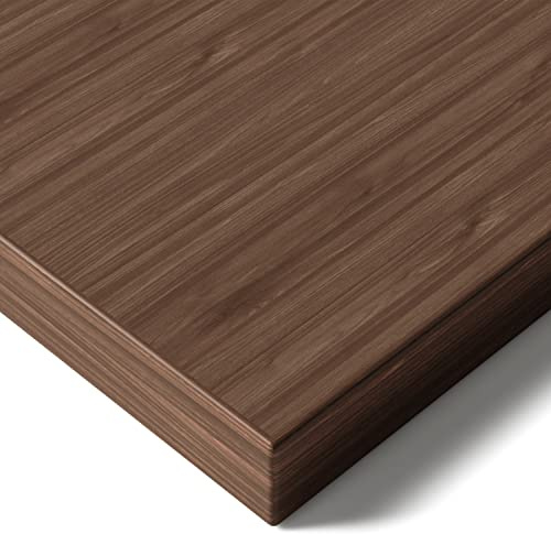 Desktronic Tischplatte 200x80 cm Schreibtischplatte – Perfekt für höhenverstellbare Schreibtische, Esstische und mehr – Made in Europe – 25 mm stabile Tischplatte langlebig (Nussbaum)