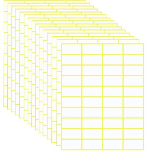 Meekye 600 Stück Etiketten Selbstklebend, 38 x 19 mm Aufkleber zum Beschriften, Universal Klebeetiketten zum Preisschilder, Adress, Haushalt, Tiefkühl Büro Küche und Marmelade Etiketten
