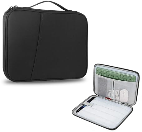 Calenxy 9-11 Zoll Tablet-Tasche mit Tragegriff, Gepolsterte Tablet-Hülle Schutztasche für iPad- A16 2025/Pro 11, iPad- 10./Air 5/4. 10,9, i-Pad9/8. 10,2, Galaxy- Tab S8/S9 11‘'