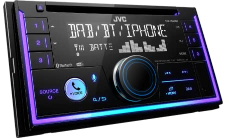 JVC KW-DB95BT 2-DIN CD-Autoradio mit DAB+ & Bluetooth Freisprecheinrichtung (USB, AUX-In, 3 x Pre-Out 2,5V, Amazon Alexa, Soundprozessor, 4x50 W, VAR. Beleuchtung)