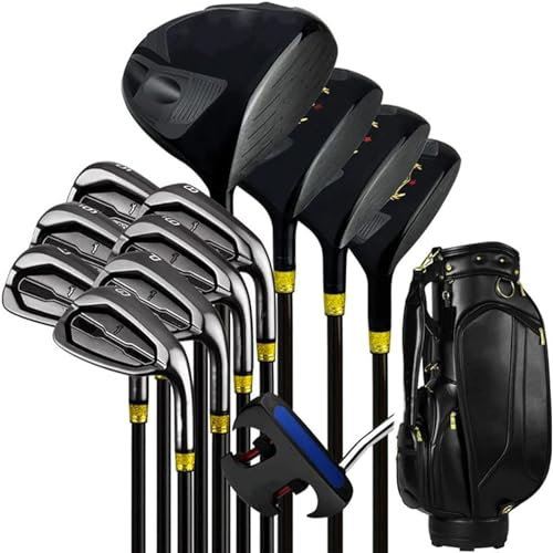 Golfschläger-Set für Herren, 12 Stück, mit 1 Holz, 3 Hölzern, 5 Hölzern, Hartholz, 7 Eisen, Putter, Golftasche, Herren-Rechtshänder