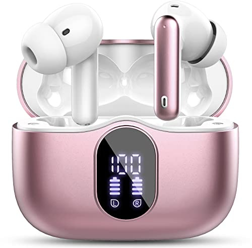 Btootos Bluetooth Kopfhörer, Kopfhörer Kabellos Bluetooth 5.4 Sport In Ear Kopfhörer mit 4 Mikrofon, 40 std Spielzeit, LED-Anzeige, ENC Lärmreduzierung, Tiefer Bass Ohrhörer für Arbeit und Studium