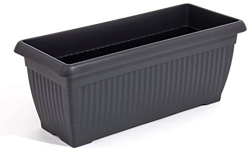 Riesiger Balkonkasten Blumenkasten 70 x 28 cm 30 Liter Blumentopf anthrazit