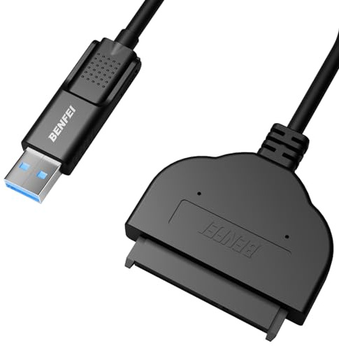 BENFEI SATA auf USB-Kabel, 2-in-1 USB C/USB 3.0 auf SATA III Festplatten-Adapter, kompatibel für 2,5 Zoll HDD und SSD