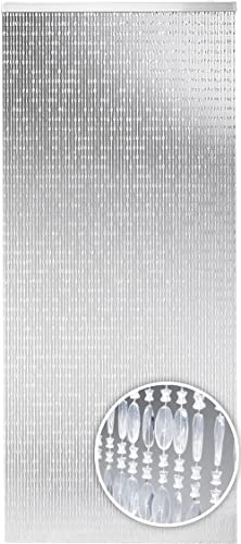 Kobolo Türvorhang Perlenvorhang Diamonds 90x200 cm - Sichtschutz für Ihre Balkon/Terrassen