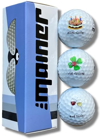 Emainer Dieser Golfball kennt Dein Highscore, softe Golfbälle mit maximaler Reichweite, zum Geburtstag, als Golf Geschenk, #Dad, ToDo, 3er-Pack