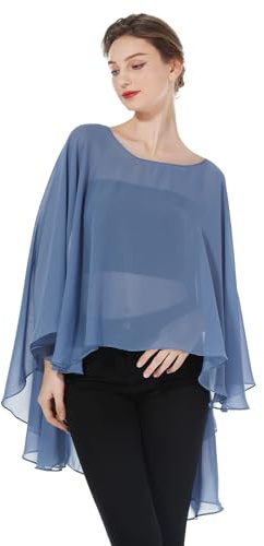 BEAUTELICATE Damen Stola Schal Chiffon Umhang Cape Elegant Für Hochzeit Brautkleid Abendkleid Festlich Ballkleid Strandkleid